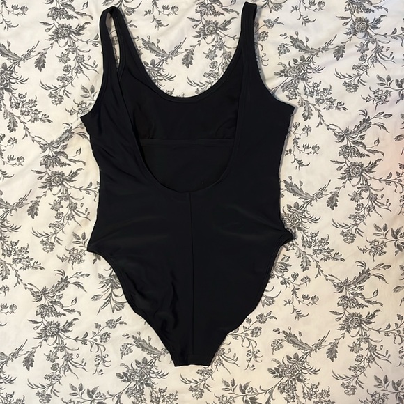 Simple black one-piece swimsuit xhilaration brand from Target - Picture 2 of 4